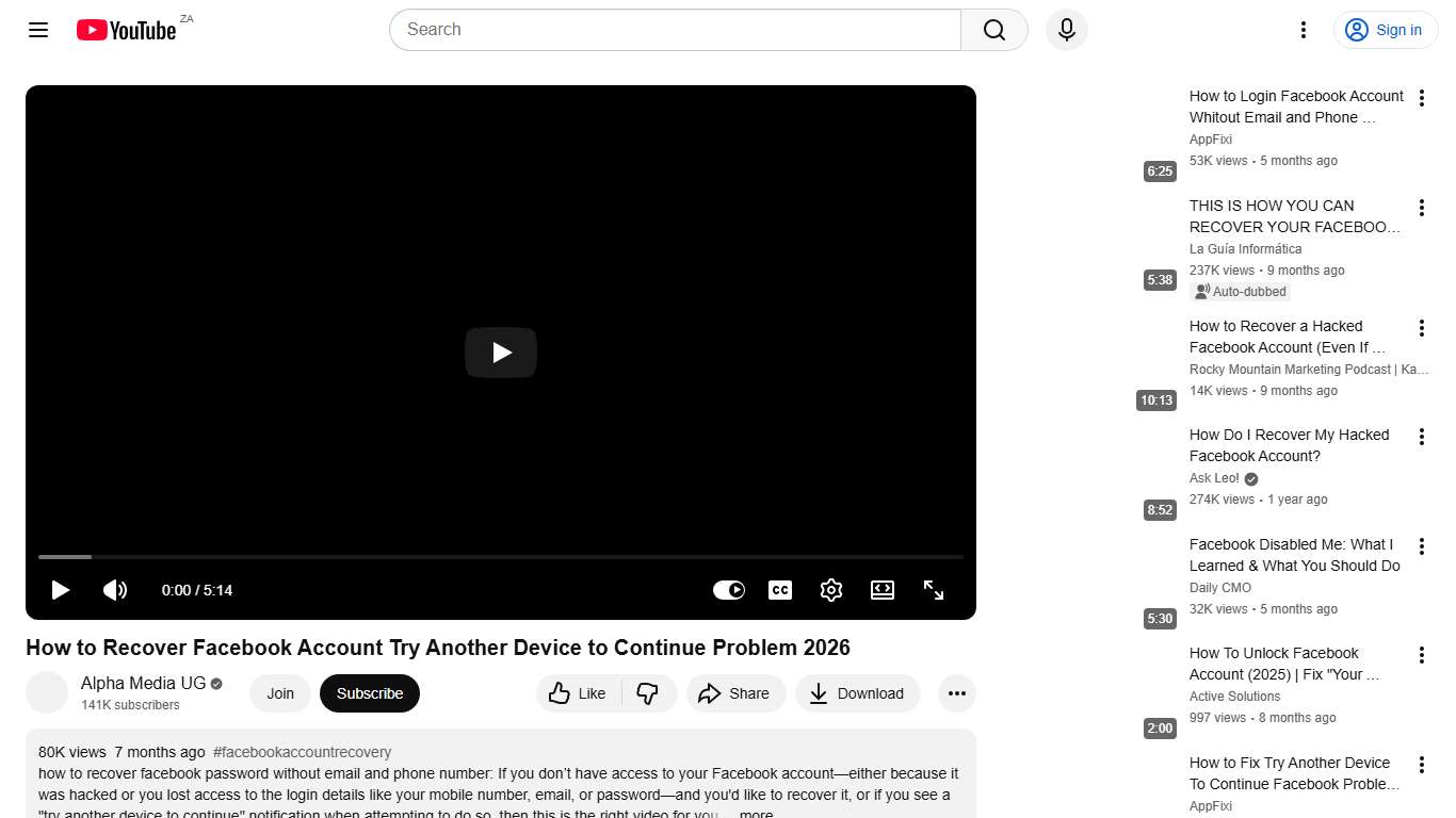 How to Recover Facebook Account Try Another Device to Continue Problem 2026 - YouTube
