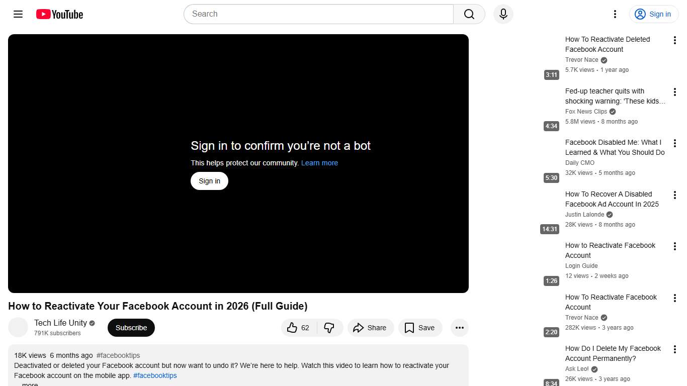 How to Reactivate Your Facebook Account in 2026 (Full Guide) - YouTube